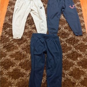 3 pairs of men’s sweatpants 2 True Religion one pair Under Armour size XXL